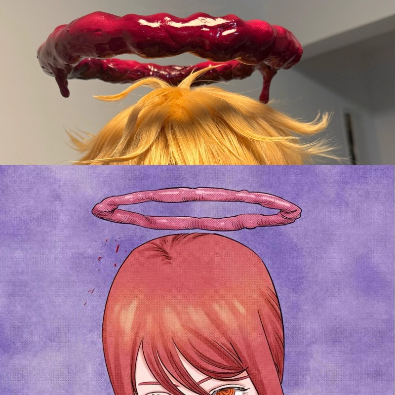 Women'S Red Accessories - Anime Makima Cosplay Kettensäge Cos Rot