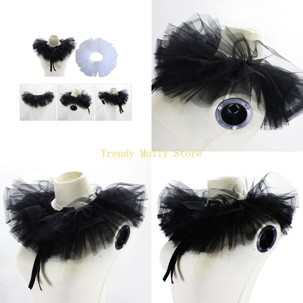 Women'S Victorian Accessories - N5KB Damen Fake Kragen Gothic Rüschen