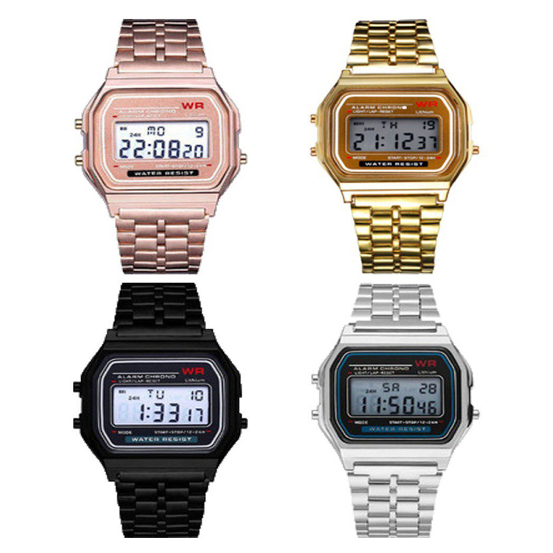 Women Accessories Display - LED Edelstahl Band Uhr Luxus Wasserdichte