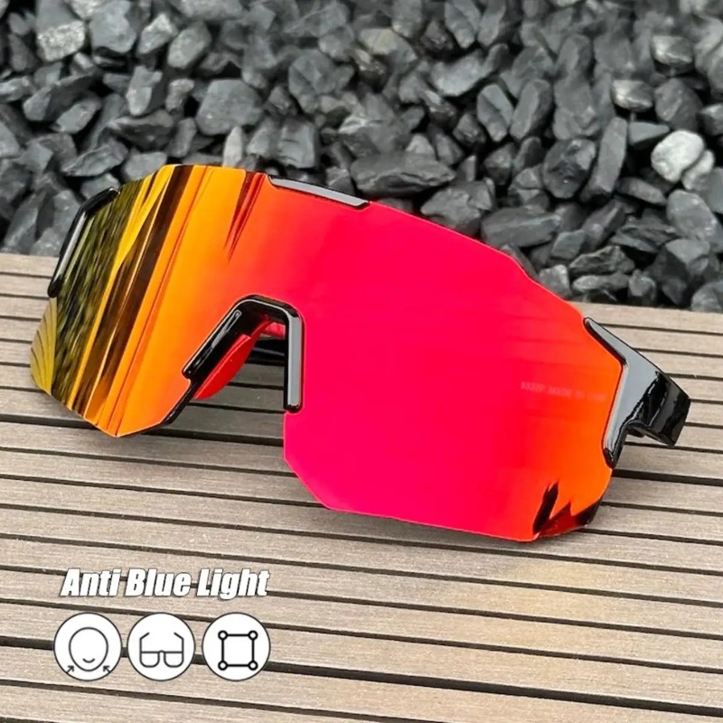 Sunglasses Oversized Square - Quadratische Fahrrad-Sonnenbrille mit großem Rahmen, UV-Schutz,
