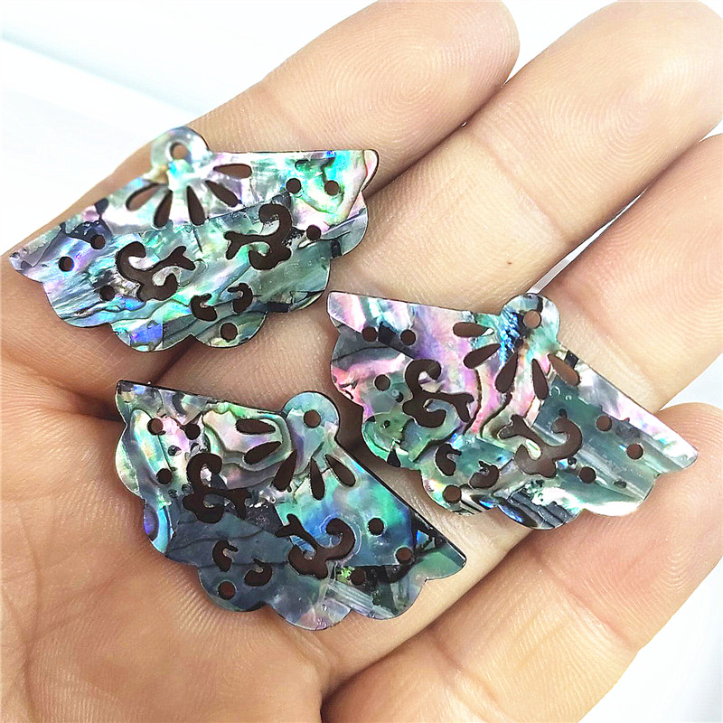 Women'S Accessories Nz - 4 Stück Fanschalen aus Abalone-Muschelmaterial für