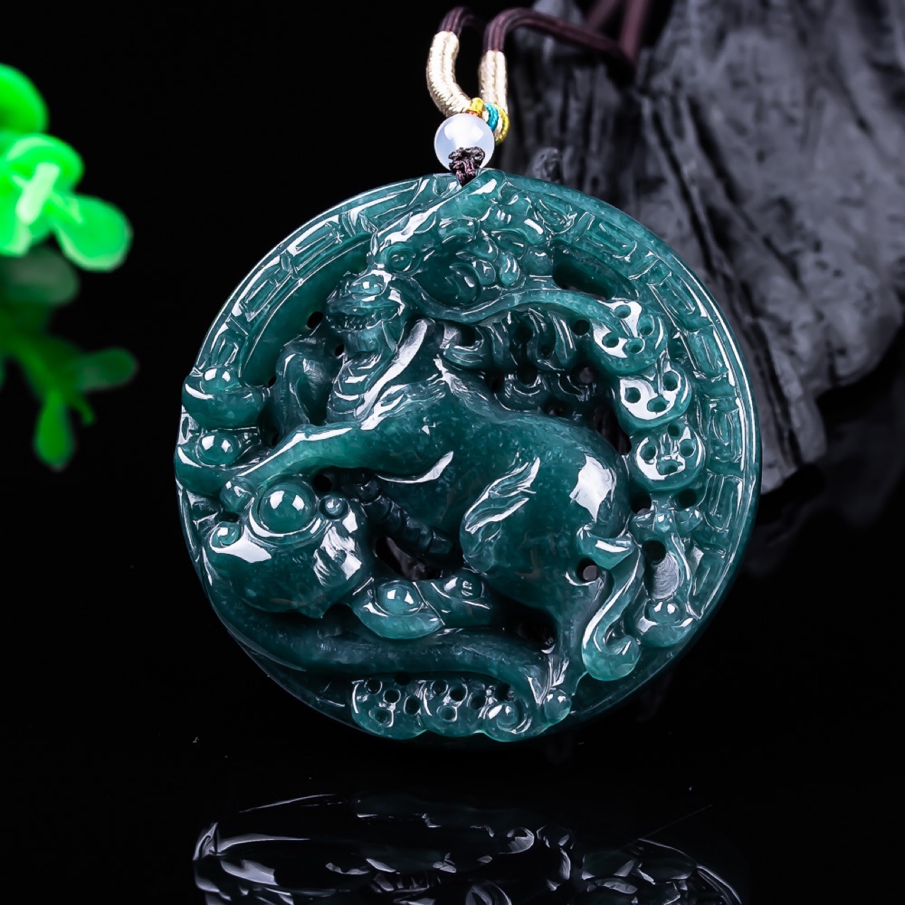 Women Accessories For Gift - Burmesischer Jadeit-Drachenanhänger, Edelstein, echter Jade, Geschenke