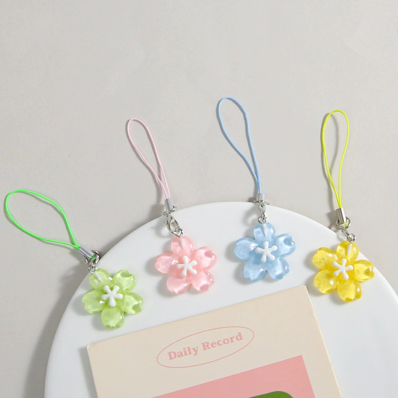 Women'S Korean Accessories - Bunte Harz-Blumen-Handykette für Frauen im koreanischen