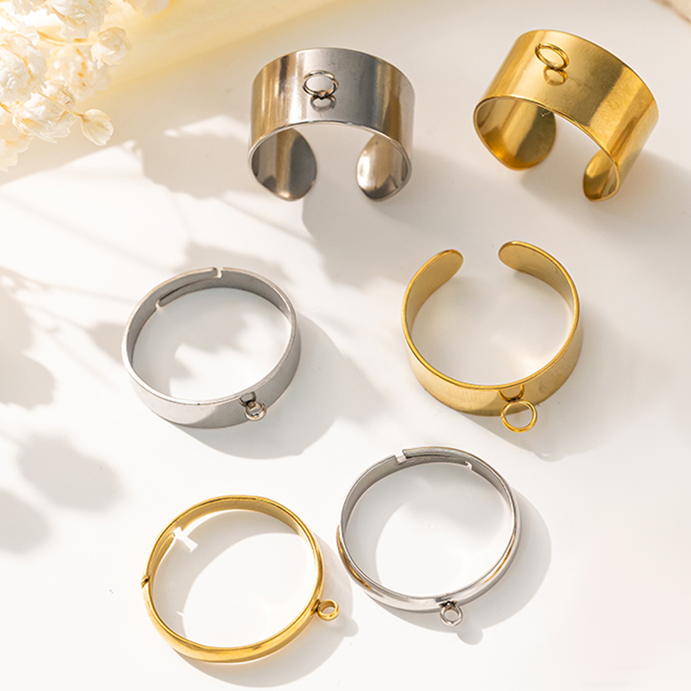 Women'S Accessories Rings - 5 teile/los Edelstahl Gold Farbe Offene