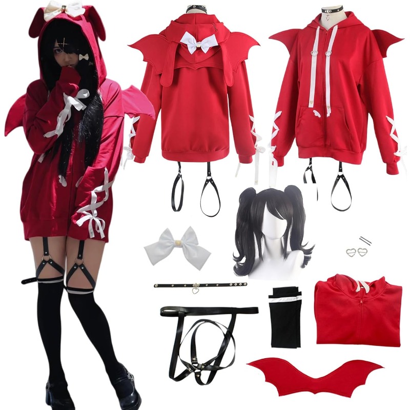 Women'S Red Accessories - Game Rain Ame Kostüm Anker Mädchen