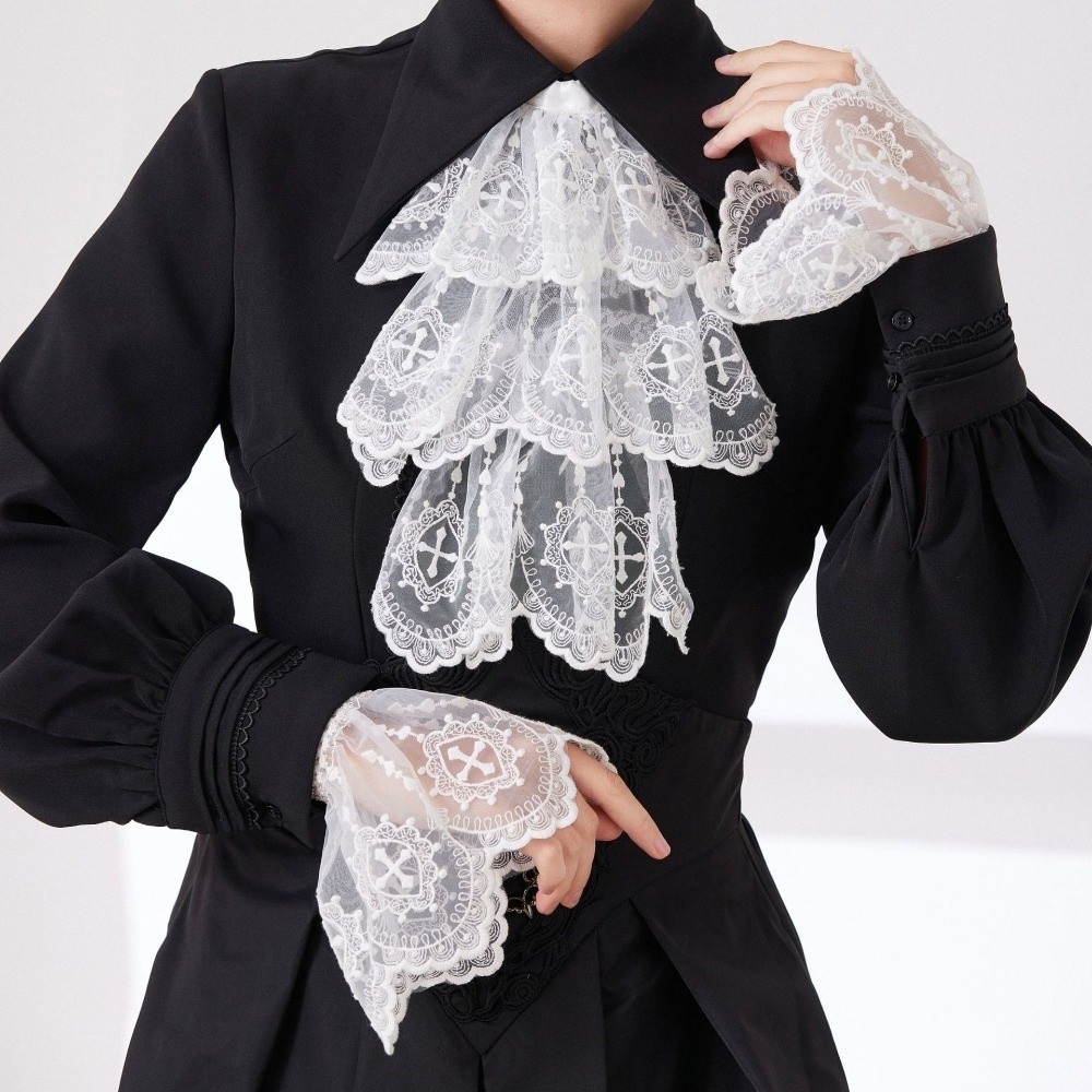 Women'S Victorian Accessories - Jabot-Kragen aus Spitze im viktorianischen Stil,