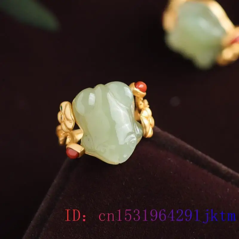 Grüne Jade Frosch Ringe Charms – Women'S Accessories Rings Bewertung und Preis