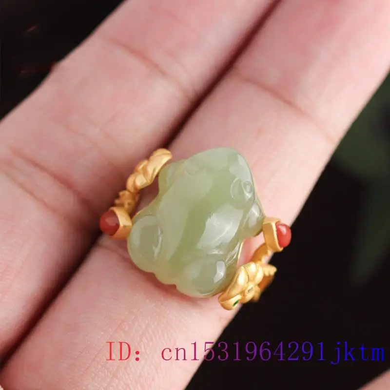 Grüne Jade Frosch Ringe Charms – Women'S Accessories Rings Bewertung und Preis