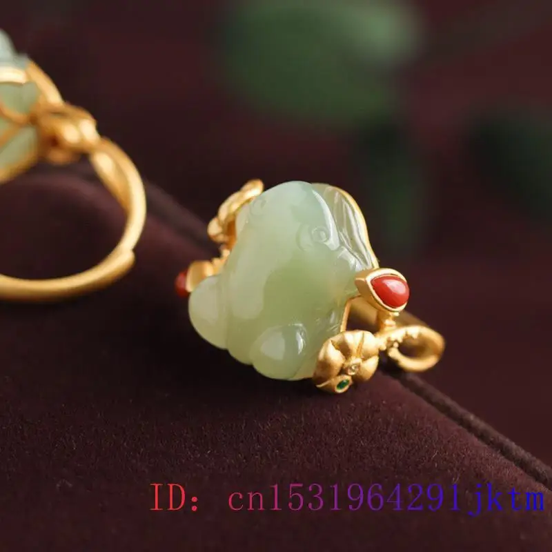 Grüne Jade Frosch Ringe Charms – Women'S Accessories Rings Bewertung und Preis