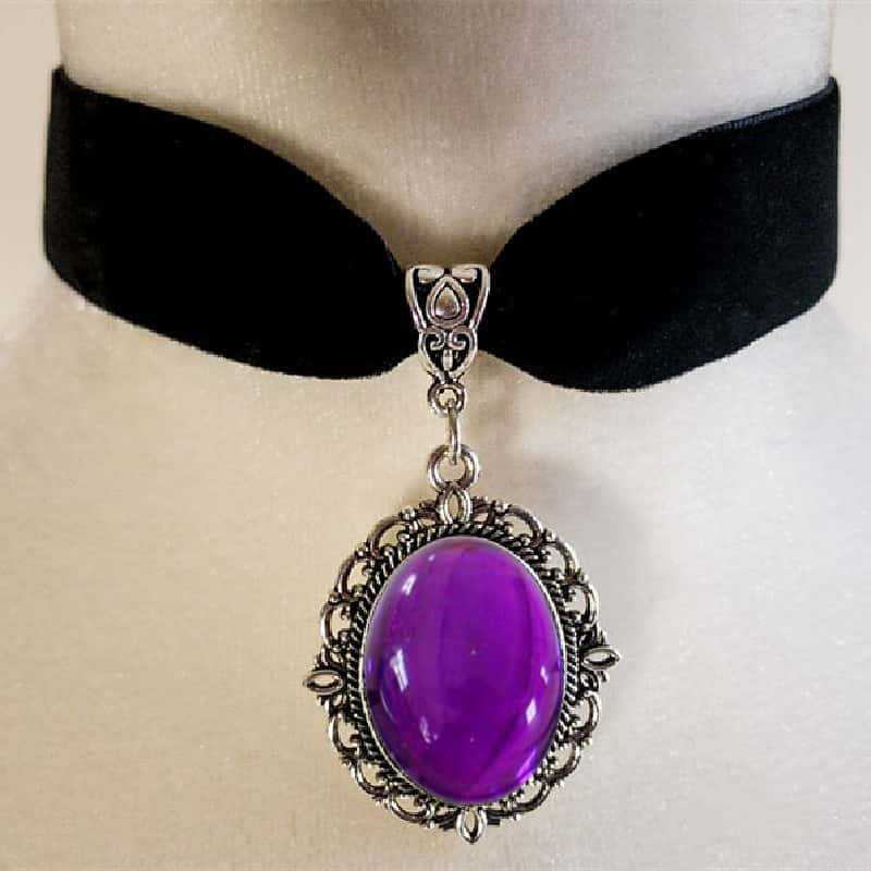 Lila Cameo-Wassertropfen-Halsb – Women'S Victorian Accessories Bewertung und Preis
