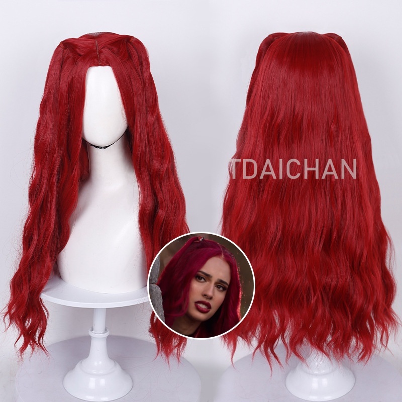 Lockige Cosplay-Perücke, rote  – Women'S Red Accessories Bewertung und Preis