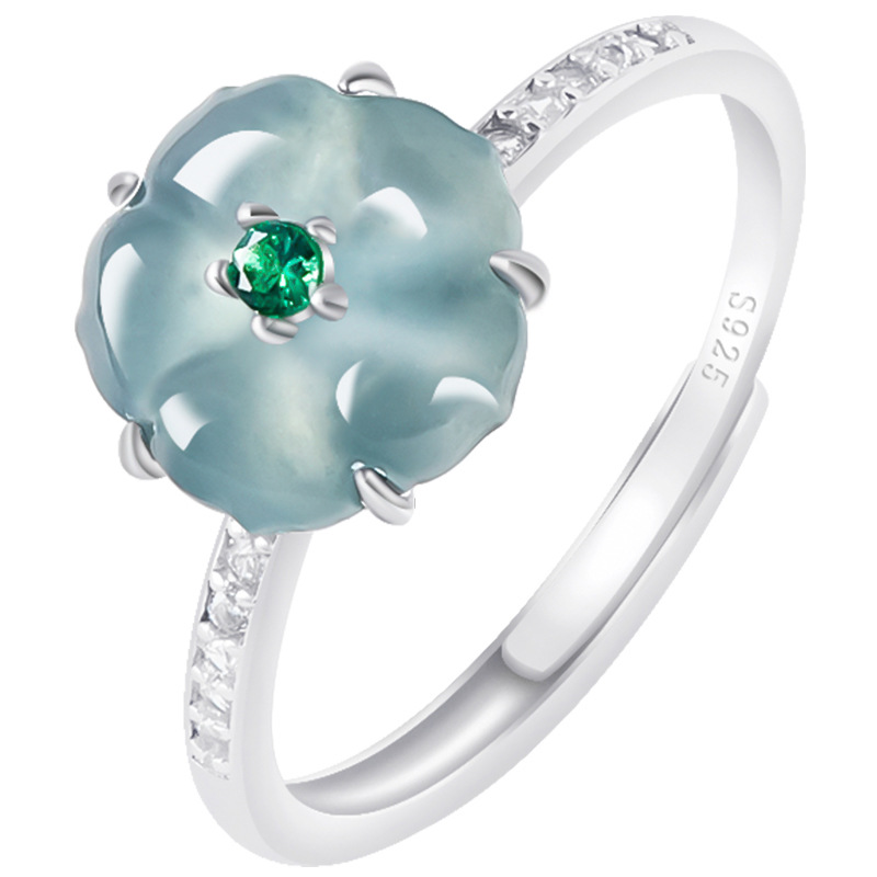 Blaue Burmesische Jadeit-Blume – Women Accessories For Gift Bewertung und Preis