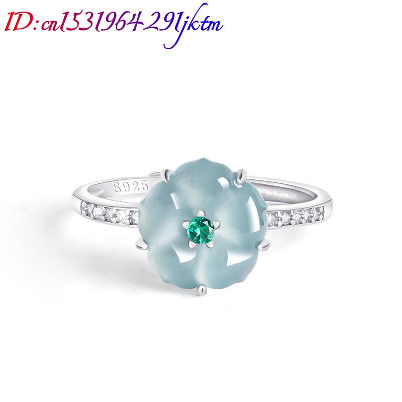 Blaue Burmesische Jadeit-Blume – Women Accessories For Gift Bewertung und Preis
