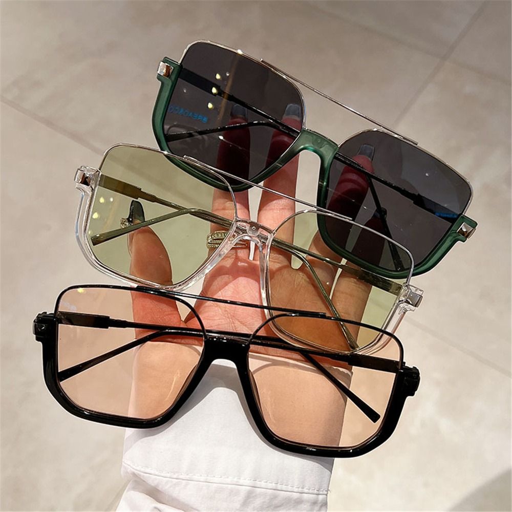 Retro halb Metallrahmen übergr – Sunglasses Oversized Square Bewertung und Preis