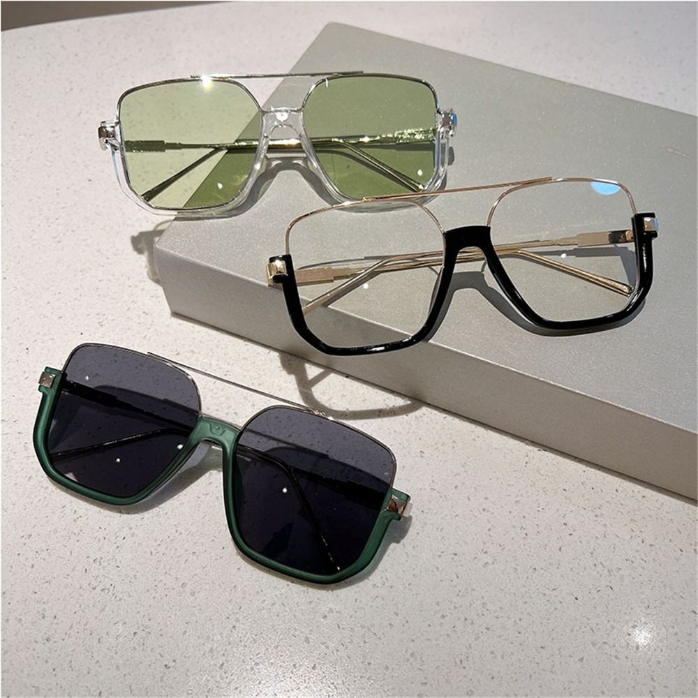 Retro halb Metallrahmen übergr – Sunglasses Oversized Square Bewertung und Preis