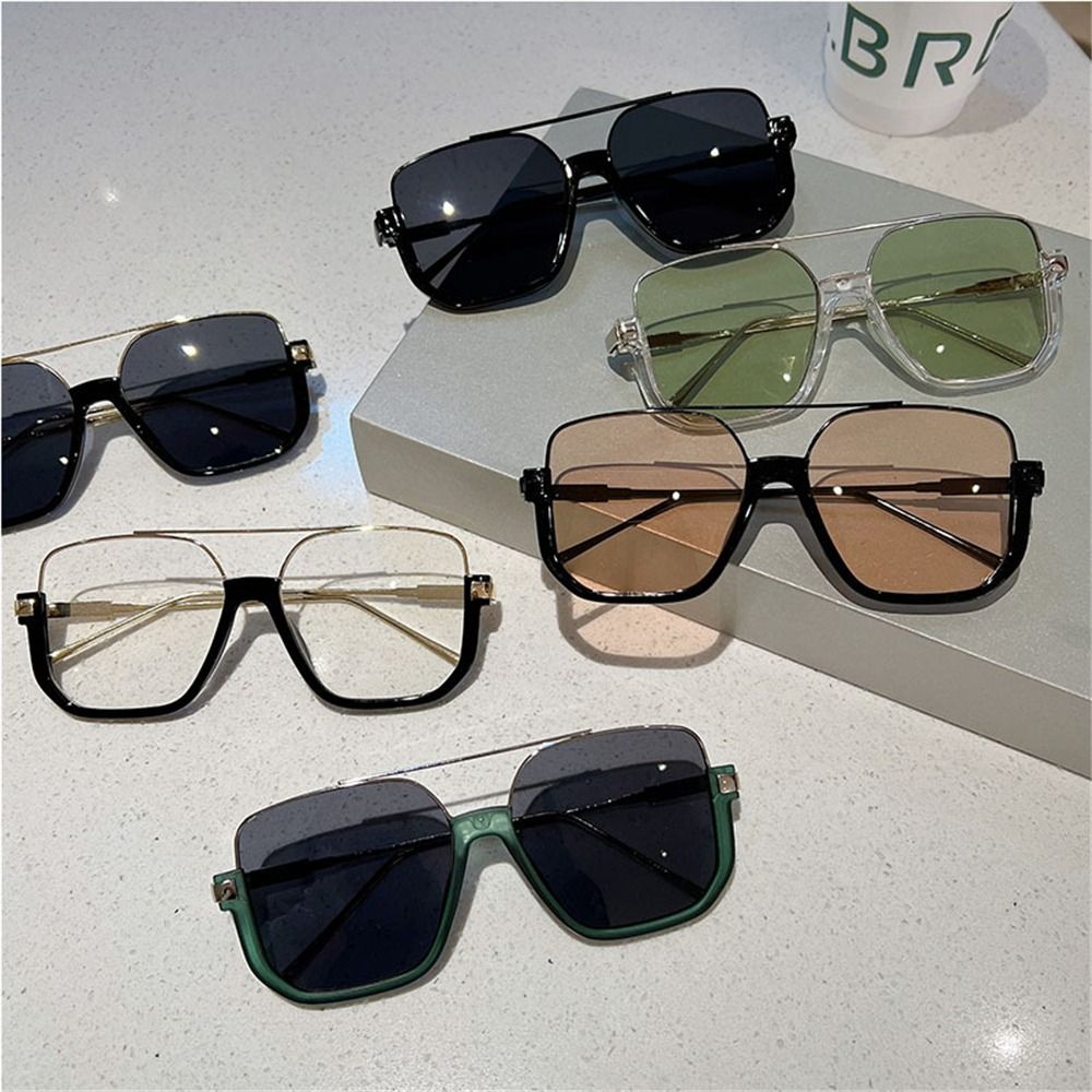 Retro halb Metallrahmen übergr – Sunglasses Oversized Square Bewertung und Preis