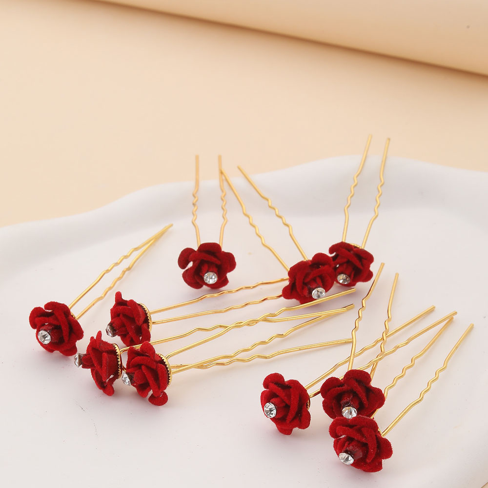 10 Stücke Rose Haarschmuck Hoc – Women'S Red Accessories Bewertung und Preis