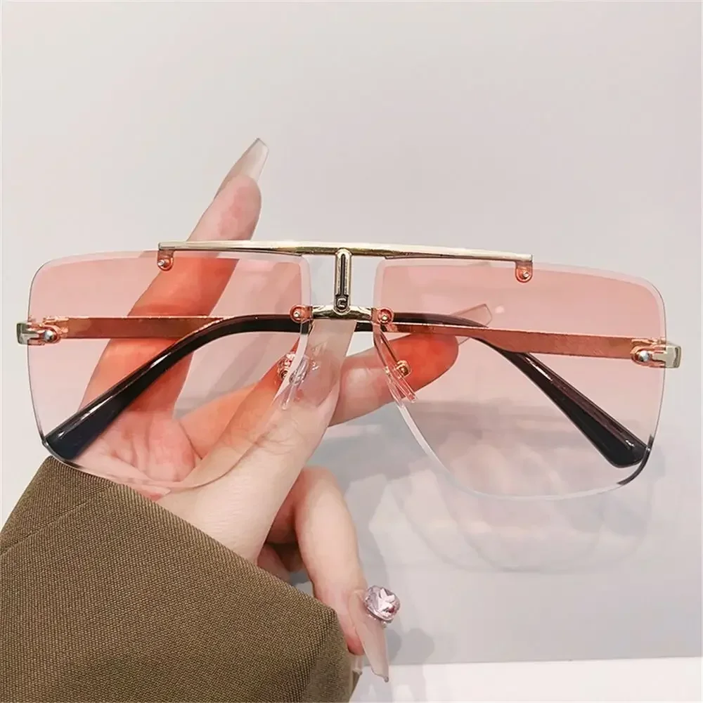 Vintage Double Bridge Sonnenbr – Sunglasses Oversized Square Bewertung und Preis