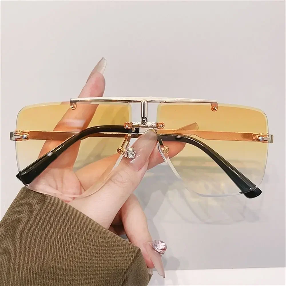 Vintage Double Bridge Sonnenbr – Sunglasses Oversized Square Bewertung und Preis