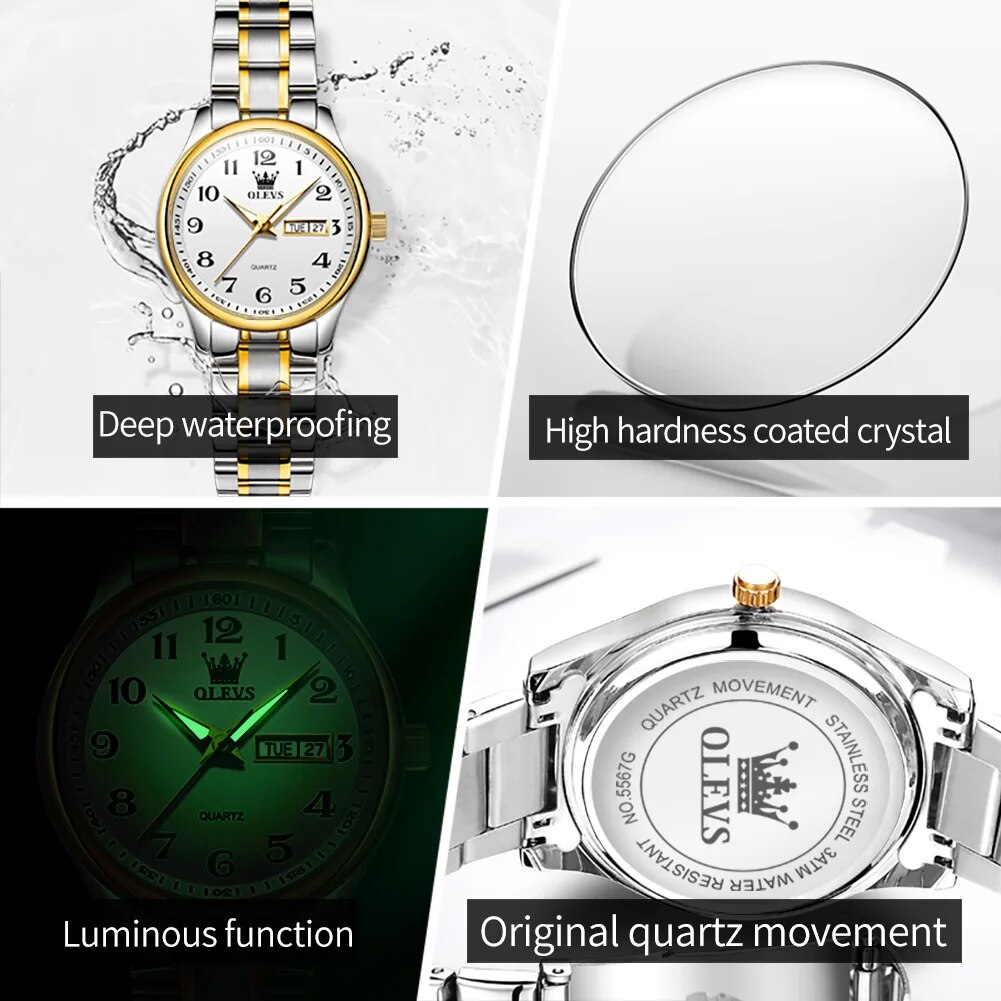 OLEVS 5567 Luxus-Quarzuhr für  – Women Accessories Display Bewertung und Preis