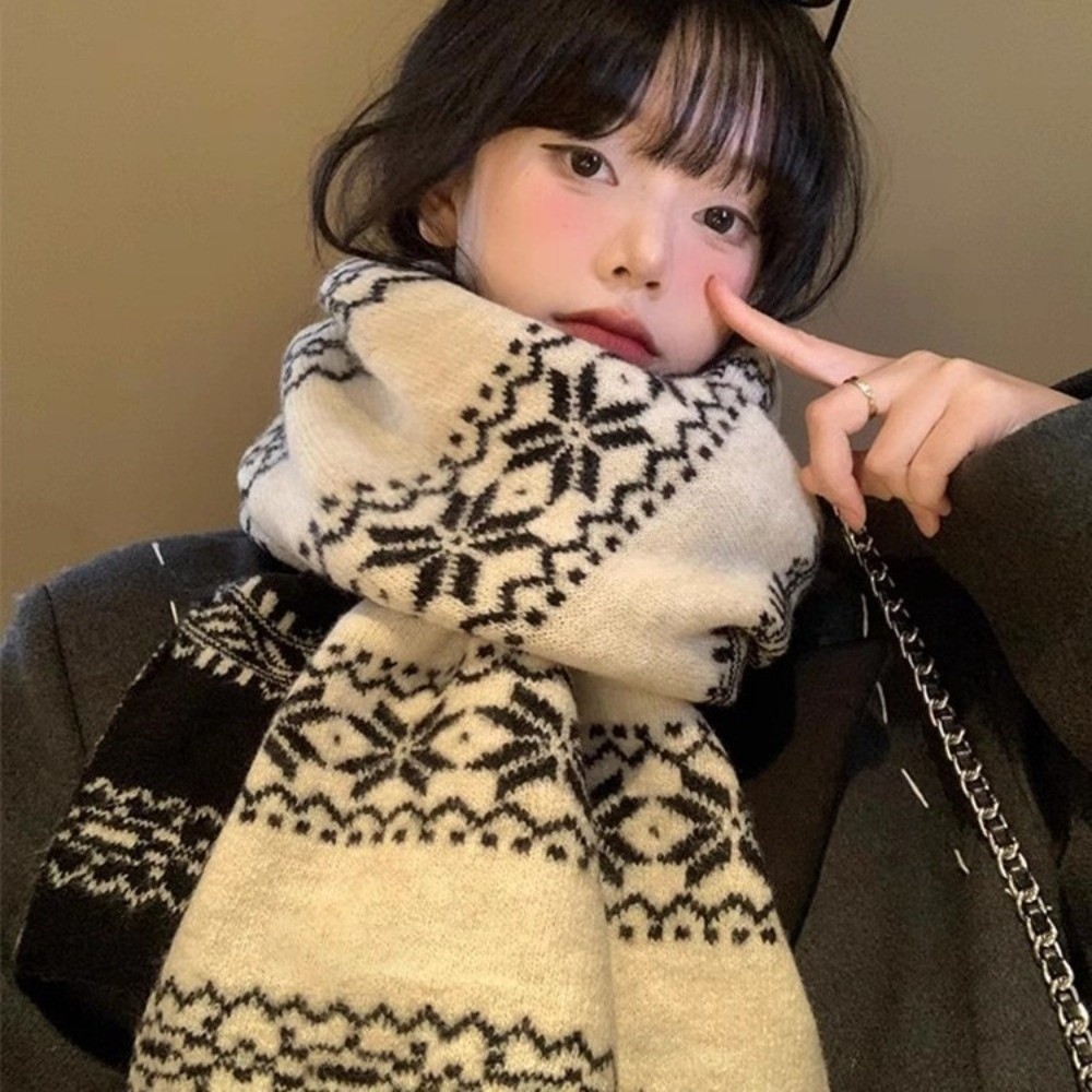 Gestrickter Weihnachtsschal mi – Women'S Korean Accessories Bewertung und Preis