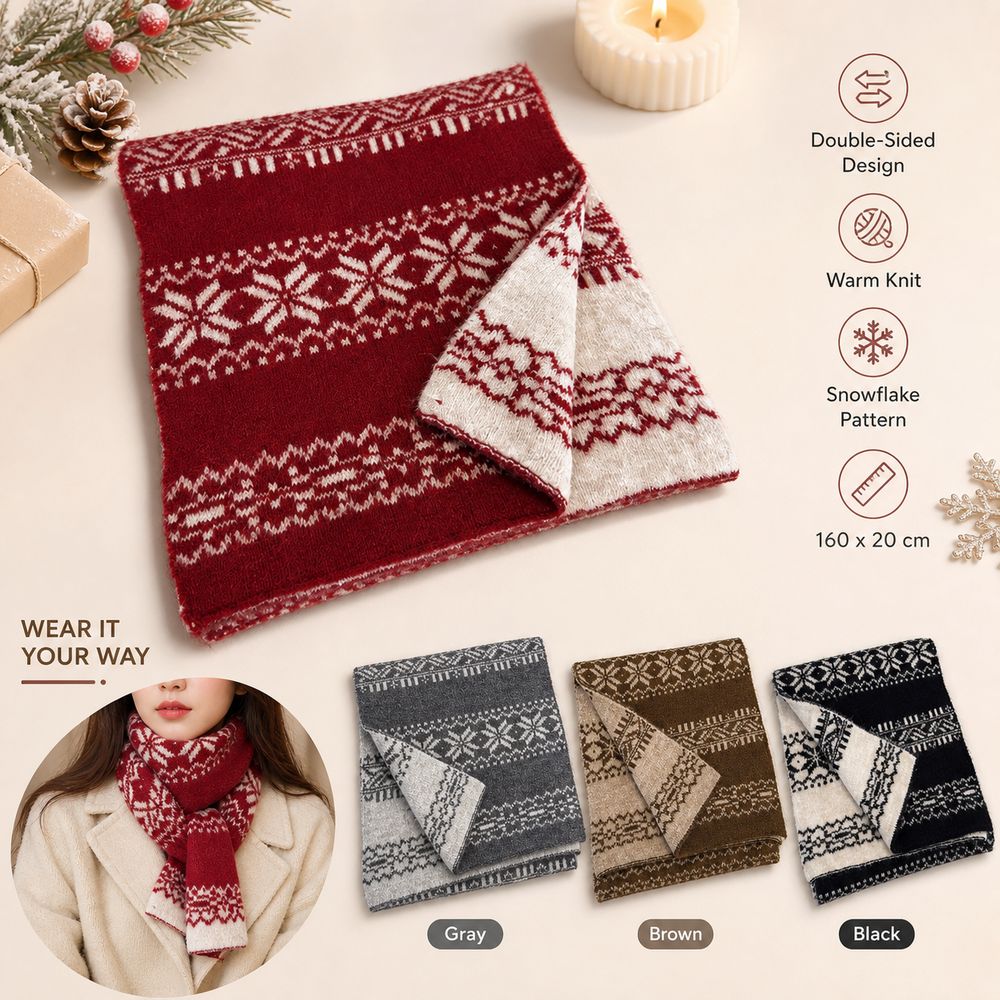 Gestrickter Weihnachtsschal mi – Women'S Korean Accessories Bewertung und Preis